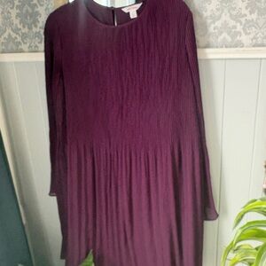 Joe Fresh Plum Pleated Top